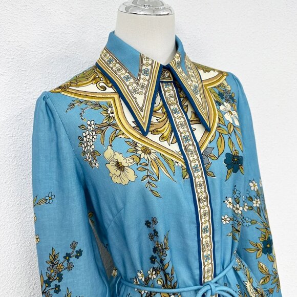 Alemais Cassie Mini Dress in Blue - Picture 7 of 12